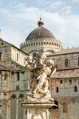 Fototapeta premium Pisa, Italy - July 12, 2023: Fountain 