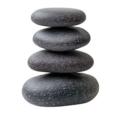 stack of zen stone isolated on transparent background