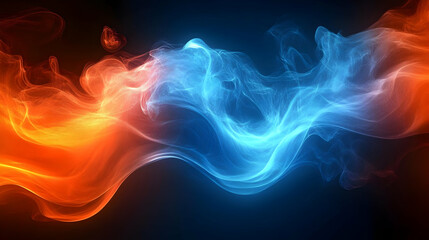 Fototapeta premium Abstract Background with Red and Blue Swirls