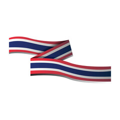 Thailand nation flag decoration design vector