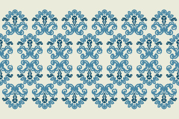 Saree Sarong Motifs Ikat floral paisley embroidery floral.ikat ethnic oriental  seamless pattern traditional.Ikat embroidery style abstract embroidery design for texture,fabric,clothing,wrapping.