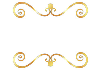 Classic Bronze Text Frame, Isolated on White