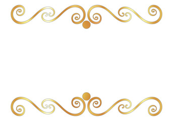 Classic Bronze Text Frame, Isolated on White