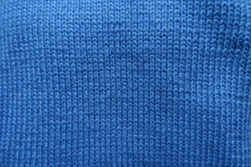 Backdrop - simple plain blue knitted fabric texture