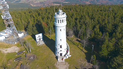 Observation tower on Mount Wielka Sowa, Sowie Mountains, Poland © PRO Balance