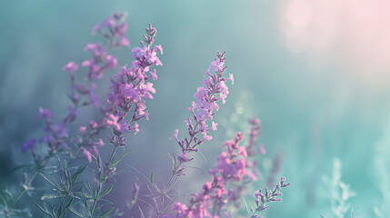 Softly lit, gradient background in muted lavender