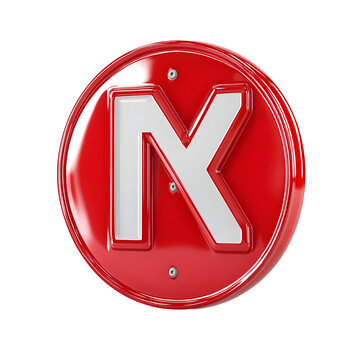 recommend clip art: Red Circle with White Letter K Sign Isolated on Transparent Background