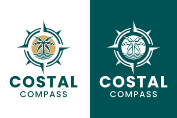 Coastal Compass Vacation Logo Design
