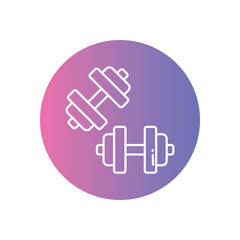 Dumbbell  vector icon stock illustration