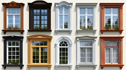 Variety of Window Styles - Illustration