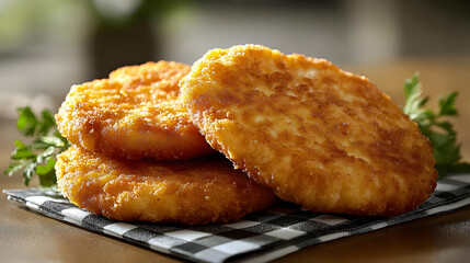 Crispy Fried Potato Patties - Realistic Food Image