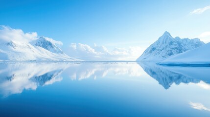 A beautiful blue lake with mountains in the background