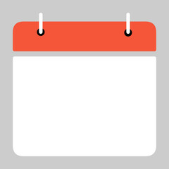 Plain white calendar vector paper. realistic calendar paper sheet. blank paper or blank calendar paper. On a white background