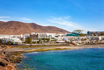Fototapeta premium Village Castillo del Aguila, Island Lanzarote, Canary Islands, Spain, Europe.
