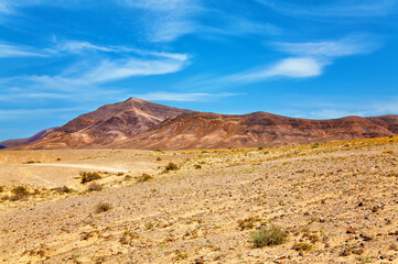 Mountain landscape, Island Lanzarote, Canary Islands, Spain, Europe.