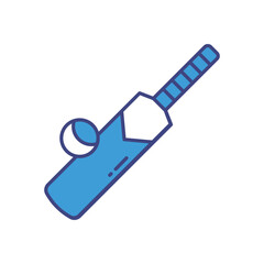 Cricket Bat vector icon stock illustration