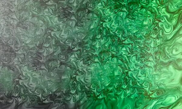 Fond marbr&eacute; vert avec effet d&rsquo;ondulation, &eacute;voquant une texture g&eacute;latineuse et organique, ambiance abstraite et dynamique