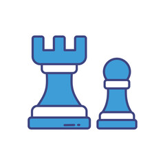 Chess Pieces vector icon stock illustration