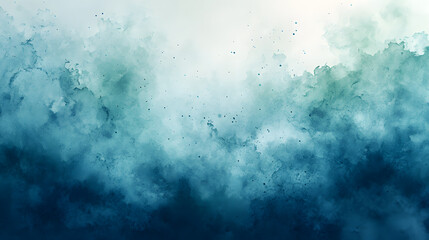 Obraz premium Watercolor-inspired background with splashes of blue, green, and hints of white, imitating the texture and fluidity of paint strokes for a creative, artistic look.
