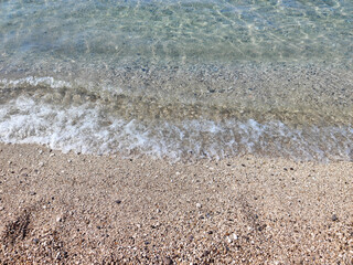 transparent color of Ionian Sea in Parga, Greece