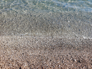 transparent color of Ionian Sea in Parga, Greece