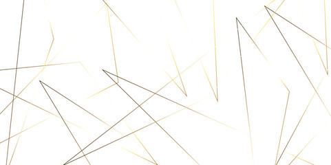 Abstract background with liens and triangles shape on white background. White and golden geometric overlapping rectangle pattern Geometric background soft shadows as patten ..White polygon textured .	
