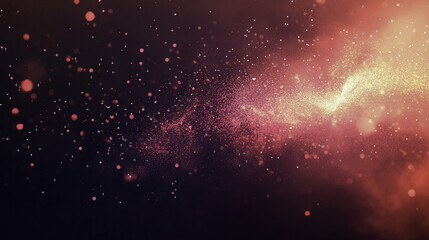 Naklejka premium Luminous Abstract Particles Background : Neon pink and fiery red particles in swirl create magic