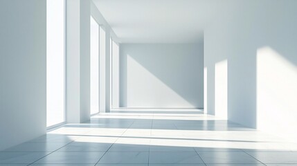 Fototapeta premium Elegant and calming geometric background with a serene palette of white pale gray and soft tones Clean simple and modern design with ample blank space to add text messaging or branding elements