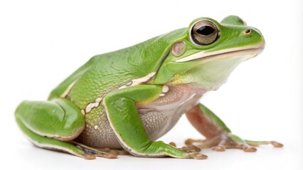 Obraz premium High-resolution PNG of a white-lipped tree frog with transparent background for design and creative projects 