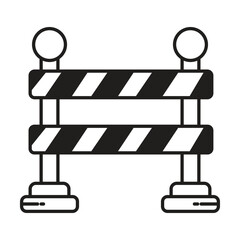Barrier icon vector on white background