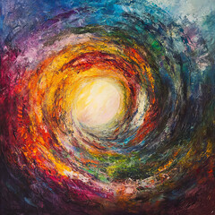 Immerse yourself in a whirlwind of vibrant colors, where every spin brings a new wave of creativity and energy.