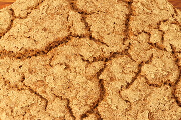 Bread baked in the oven at home.