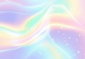Obraz premium soft, dreamy pastel background with flowing waves and sparkles, creating serene and ethereal atmosphere. Perfect for various design projects