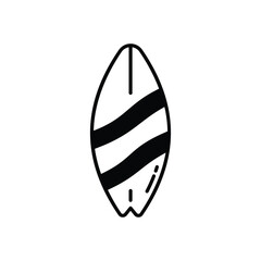 Surfboard vector icon stock illustration
