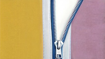 colorful depiction zipper yellow purple background separation, direction future mystery intrigue