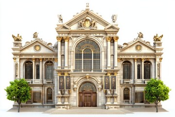 Fototapeta premium Majestic historical building with intricate architectural details.