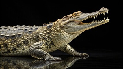 Fototapeta premium Crocodile PNG image with transparent background ideal for wildlife, reptile conservation, and nature-themed graphic design projects 