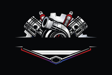 Diesel turbo automotive repair logo template