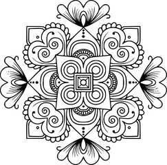 Easy Mandala Coloring Book Pages for Adults to Relax