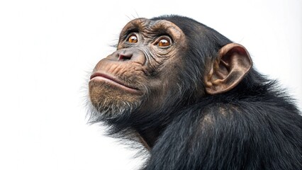 Naklejka premium Chimpanzee PNG on transparent background perfect for wildlife, jungle, and nature design projects or animal-themed graphics. 