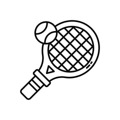 Tennis Racket vector icon stock illustration