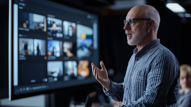 Online webinar in progress with speaker and audience