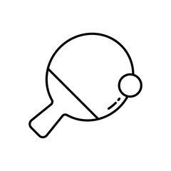 Table Tennis Paddle vector icon stock illustration