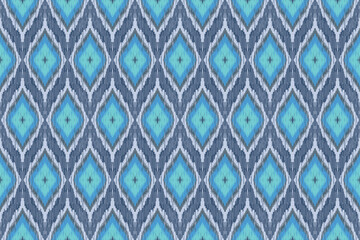 Fototapeta premium Aztec fabric carpet boho mandalas textile decorate wallpaper. Ikat ethnic seamless pattern decoration design. Tribal native motif decorative elements traditional embroidery vector background