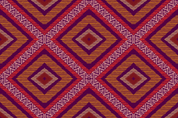 Aztec fabric carpet boho mandalas textile decorate wallpaper. Ikat ethnic seamless pattern decoration design. Tribal native motif decorative elements traditional embroidery vector background