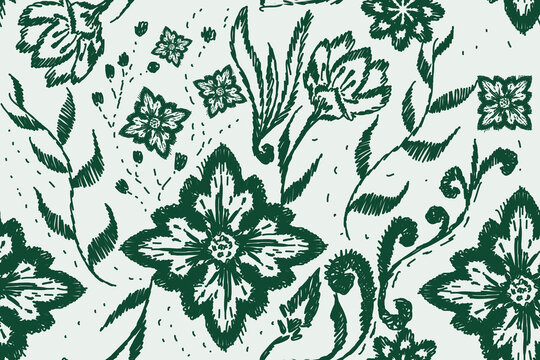 Aztec fabric carpet boho mandalas textile decorate wallpaper. Ikat ethnic seamless pattern decoration design. Tribal native motif decorative elements traditional embroidery vector background