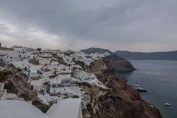 view from the top of the mountain, Santoirini, Greece