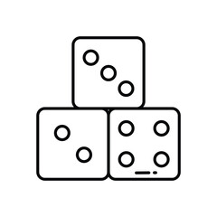 Dice vector icon stock illustration