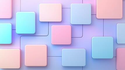 Minimal mockup design with structured layout and preview boxes, perfect for highlighting features and content, bright and sleek, 3D illustration