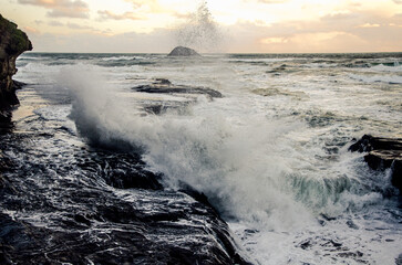 Wawes before the storm, pacific ocean, New Zealand